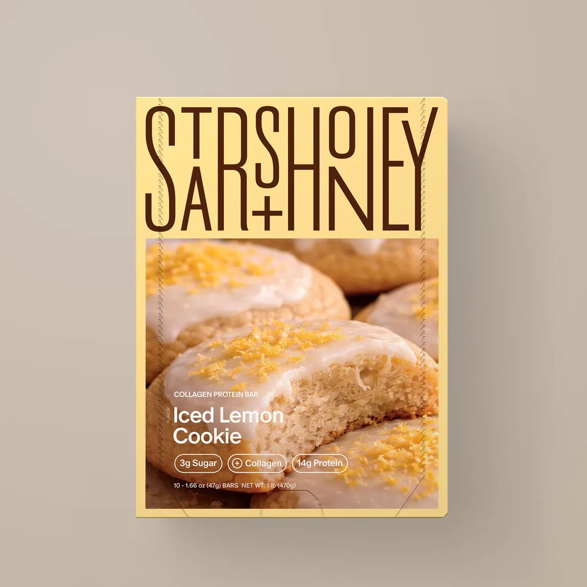 Stars and Honey Protein Bar |  Iced Lemon Cookie | 1 Bar or Box of 10 - Nashua Nutrition