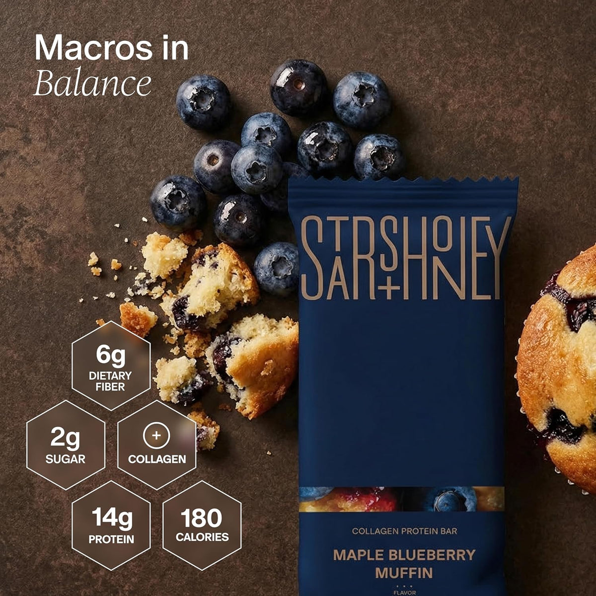 Stars and Honey Protein Bar - Maple Blueberry Muffin - Nashua Nutrition