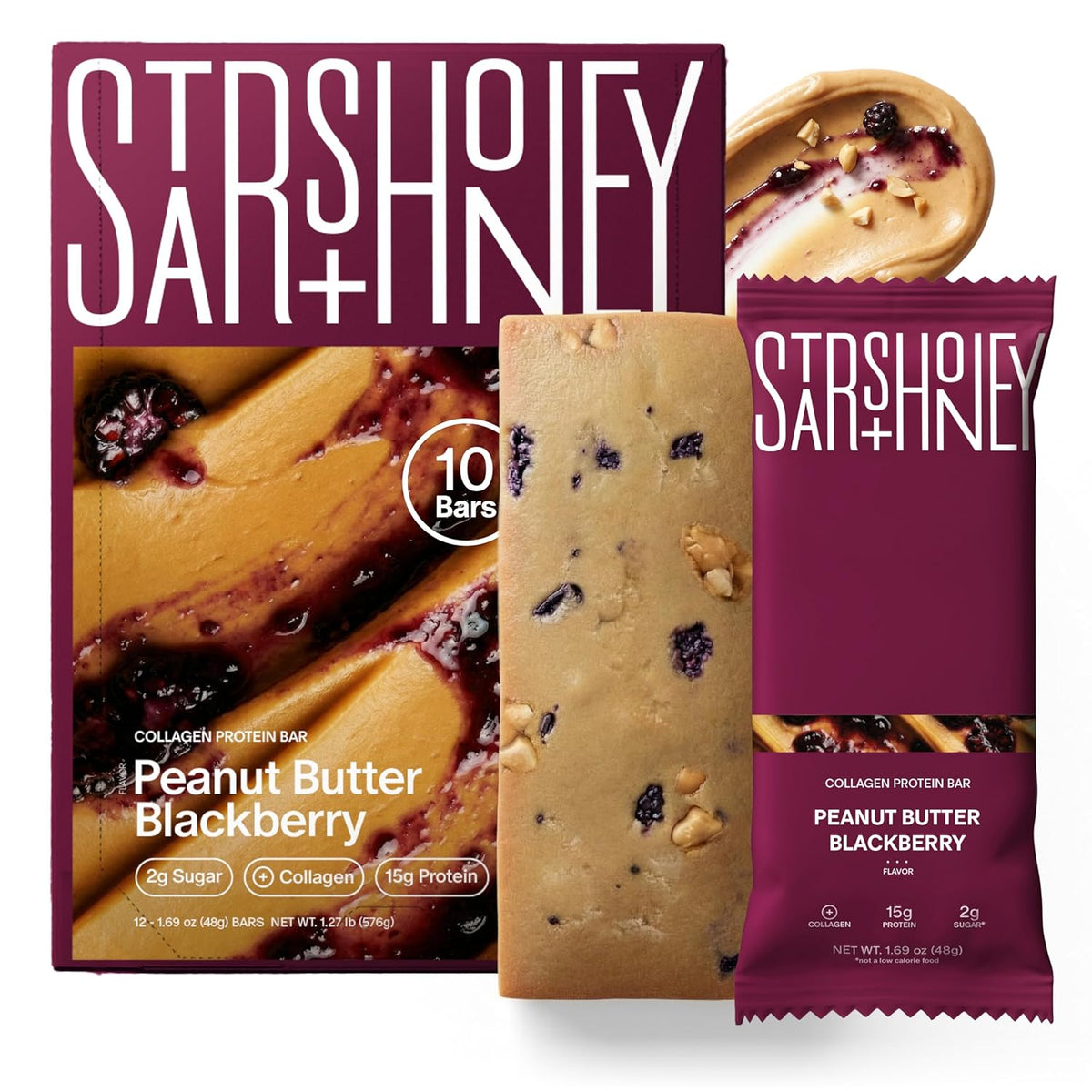 Stars and Honey Protein Bar - Peanut Butter Blackberry - Nashua Nutrition