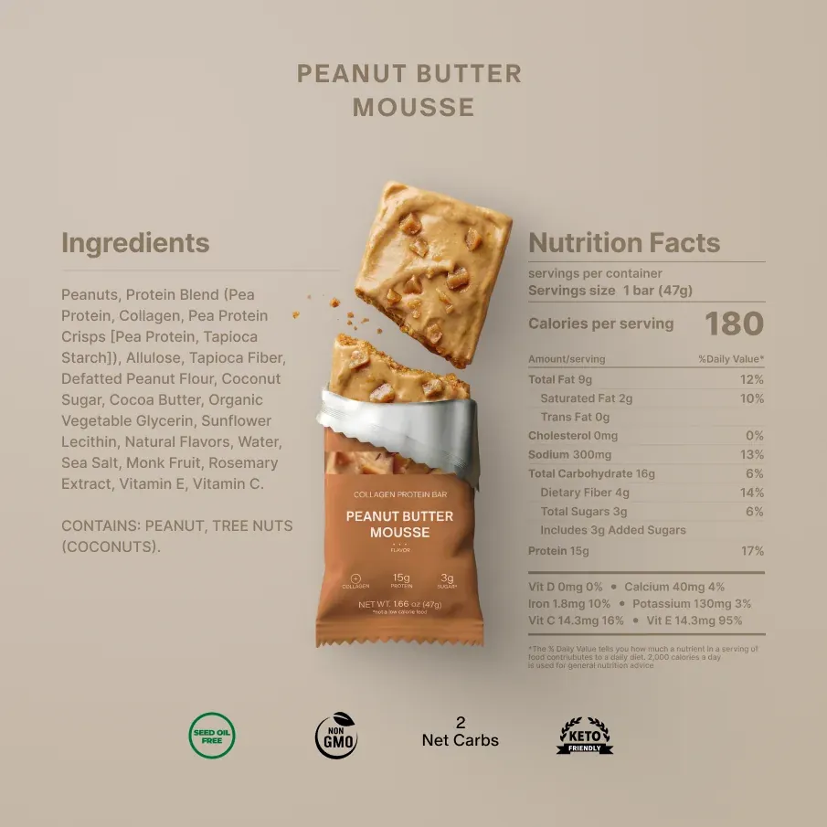Stars and Honey Protein Bar - Peanut Butter Mousse - Nashua Nutrition