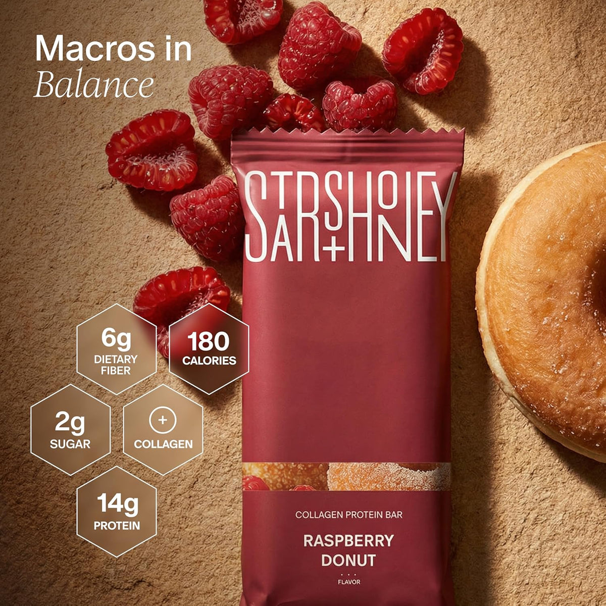 Stars and Honey Protein Bar - Raspberry Donut - Nashua Nutrition