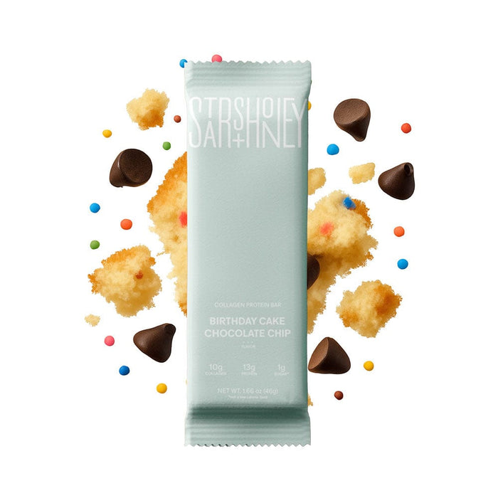 Stars and Honey - Birthday Cake Chocolate Chip Protein Bar (1 Bar or Box of 10)