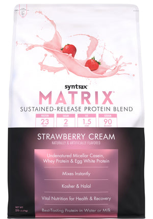 Syntrax - Matrix 5.0 Protein Powder - Strawberry Cream - 5lb Bag - Protein Powders - Nashua Nutrition