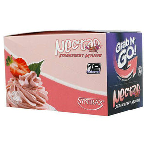 Syntrax - Nectar Protein Powder - Grab N Go - Strawberry Mousse - 12 Individual Servings - Protein Powders - Nashua Nutrition