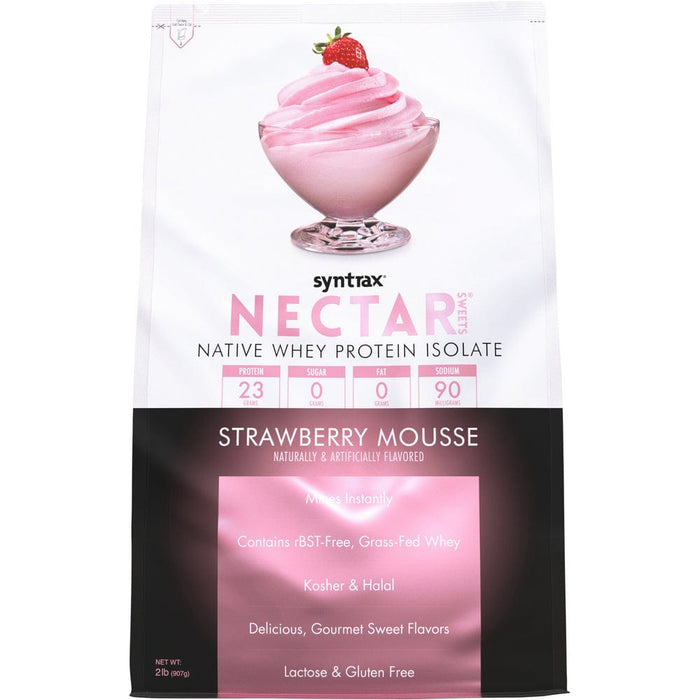 Syntrax - Nectar Sweets Protein Powder - Strawberry Mousse - 32 Serving Bag