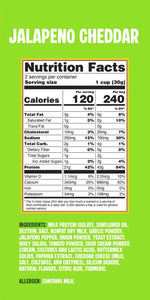 Twin Peaks Ingredients - Protein Puffs - Jalapeno Cheddar - 2 Serving Bag - Nashua Nutrition