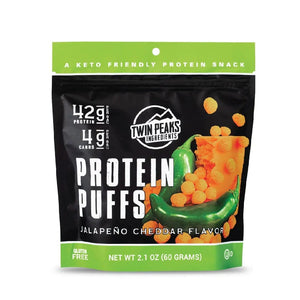 Twin Peaks Ingredients - Protein Puffs - Jalapeno Cheddar - 2 Serving Bag - Snacks & Desserts - Nashua Nutrition