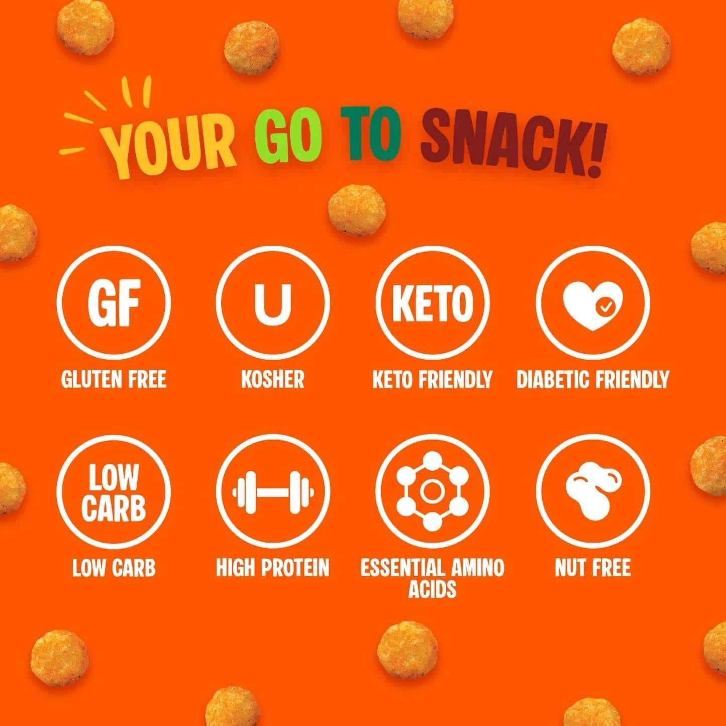 Twin Peaks Ingredients - Protein Puffs - Nacho Cheese - 2 Serving Bag - Nashua Nutrition