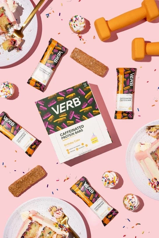 Verb - Caffeinated Protein Bar - Birthday Cake (12 Servings) - Nashua Nutrition