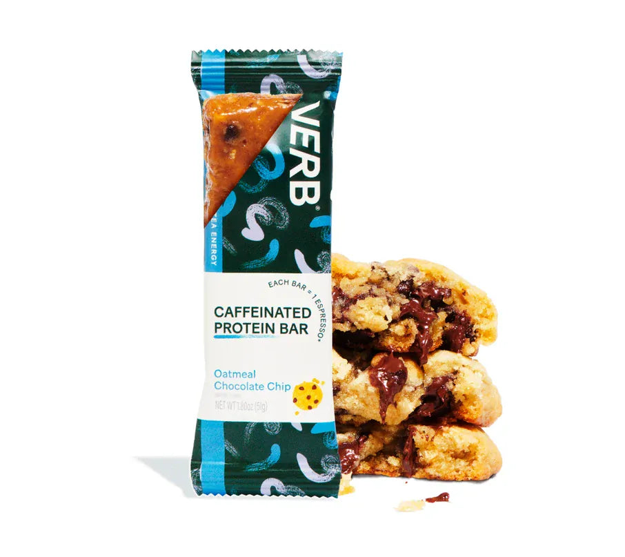 Verb - Caffeine Protein Bar - Oatmeal Chocolate Chip (1 Bar or 12/Box) - Nashua Nutrition
