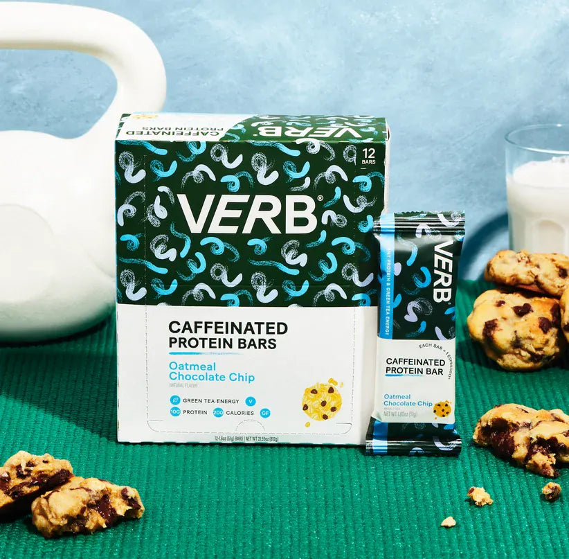 Verb - Caffeine Protein Bar - Oatmeal Chocolate Chip (1 Bar or 12/Box) - Nashua Nutrition
