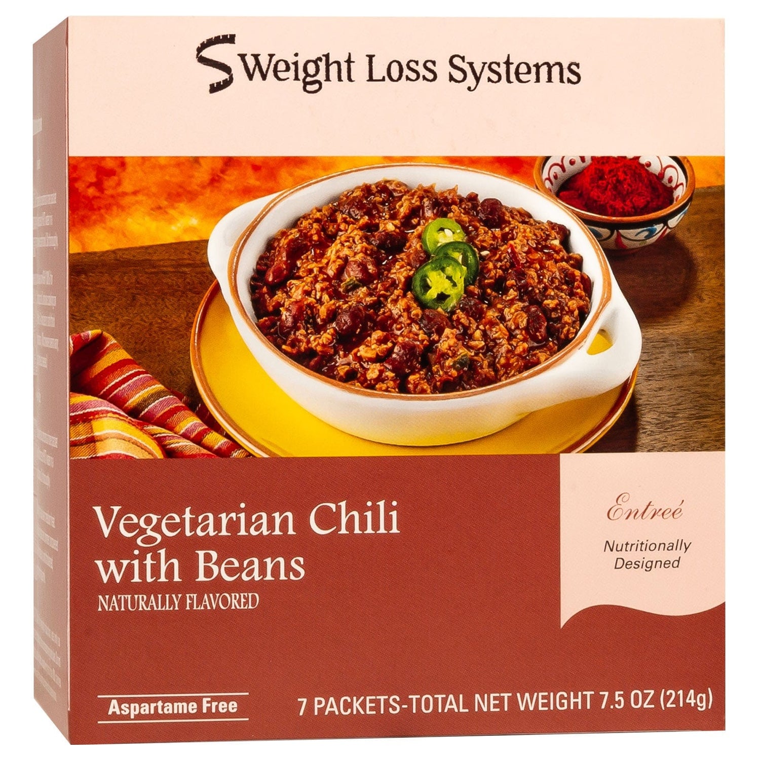 Weight Loss Systems Entree - Vegetarian Chili with Beans (7/Box) - Nashua Nutrition