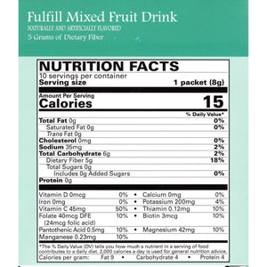 Weight Loss Systems Fiber Drink - Mixed Fruit - 10/Box - Fiber Items - Nashua Nutrition