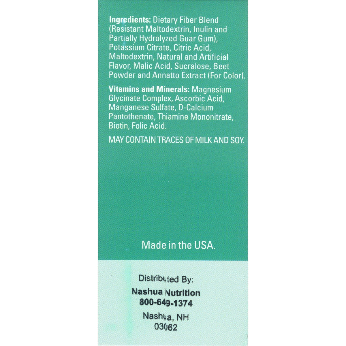 Weight Loss Systems Fiber Drink - Mixed Fruit - 10/Box - Fiber Items - Nashua Nutrition
