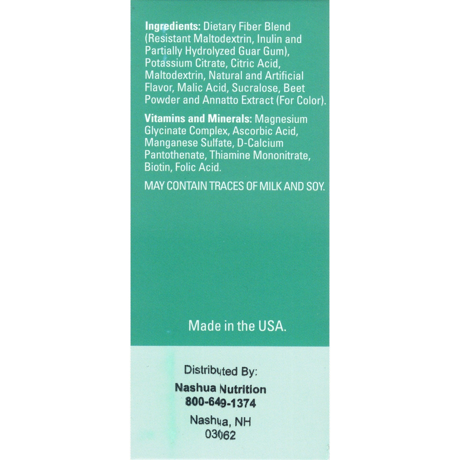 Weight Loss Systems Fiber Drink - Mixed Fruit - 10/Box - Fiber Items - Nashua Nutrition