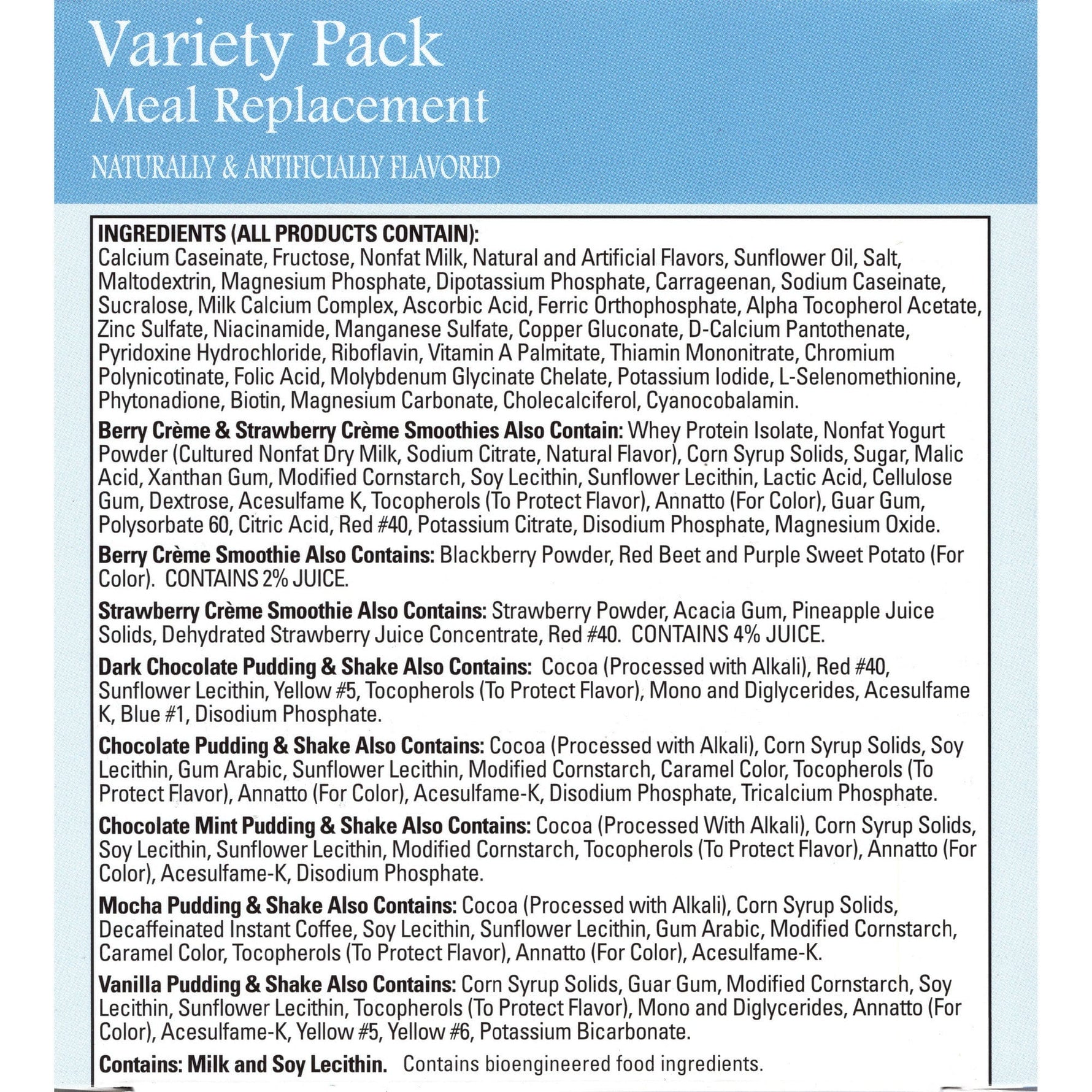 Weight Loss Systems Meal Replacement - Variety Pack - 7/Box - Shake & Puddings - Nashua Nutrition