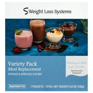 Weight Loss Systems Meal Replacement - Variety Pack - 7/Box - Shake & Puddings - Nashua Nutrition