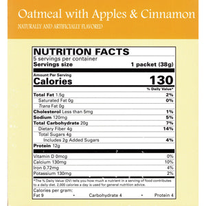 Weight Loss Systems Oatmeal - Apples & Cinnamon - 5/Box - Breakfast Items - Nashua Nutrition