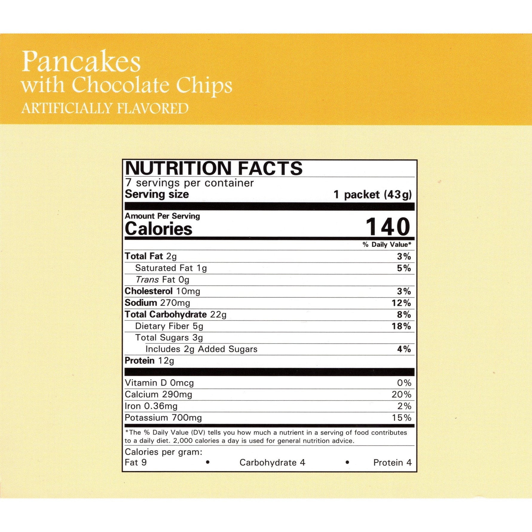 Weight Loss Systems - Pancakes with Chocolate Chips - 7/Box - Breakfast Items - Nashua Nutrition