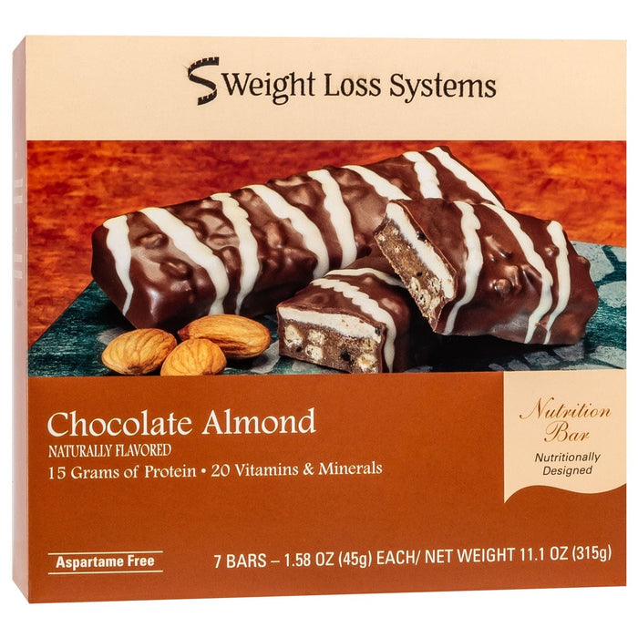 Weight Loss Systems Protein Bars - Chocolate Almond, 7 Bars/Box