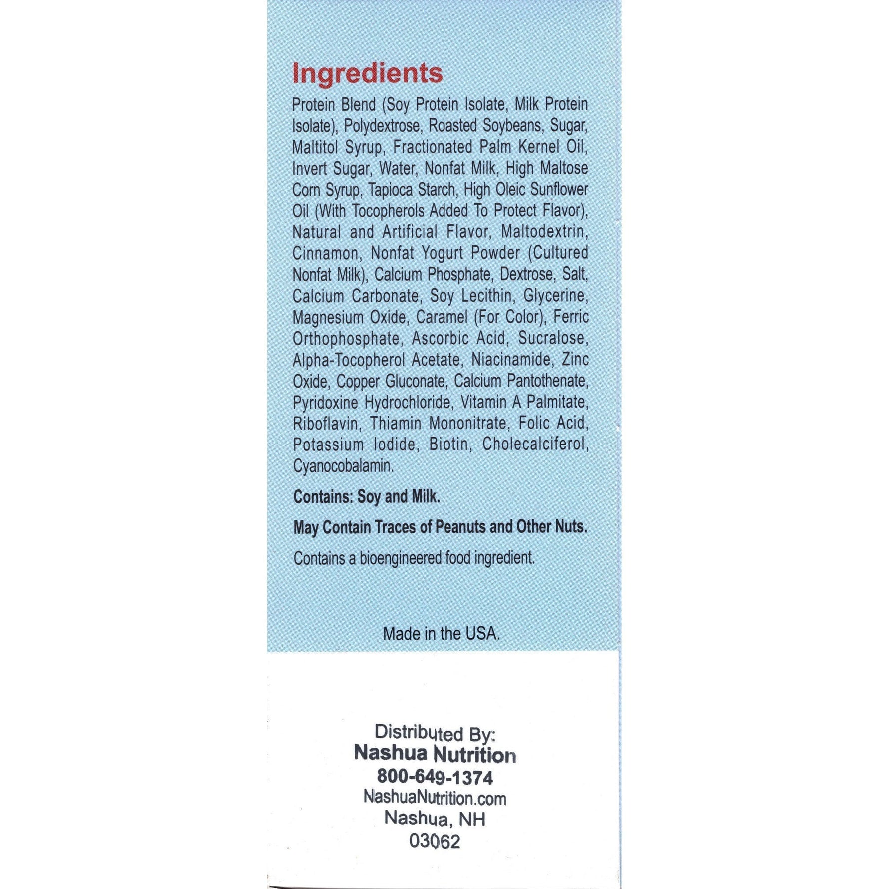 Weight Loss Systems Protein Bars - Cinnamon, 7 Bars/Box - Protein Bars - Nashua Nutrition