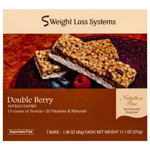 Weight Loss Systems Protein Bars - Double Berry, 7 Bars/Box - Protein Bars - Nashua Nutrition