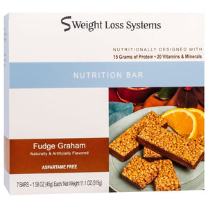 Weight Loss Systems Protein Bars - Fudge Graham, 7 Bars/Box - Protein Bars - Nashua Nutrition