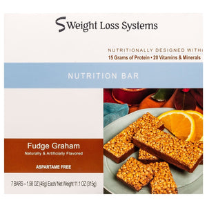 Weight Loss Systems Protein Bars - Fudge Graham, 7 Bars/Box - Protein Bars - Nashua Nutrition