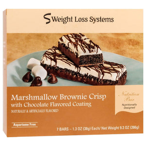 Weight Loss Systems Protein Bars - Marshmallow Brownie Crisp, 7 Bars/Box - Protein Bars - Nashua Nutrition
