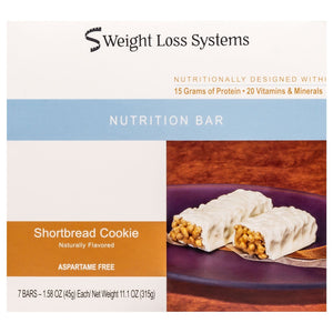Weight Loss Systems Protein Bars - Shortbread Cookie, 7 Bars/Box - Protein Bars - Nashua Nutrition