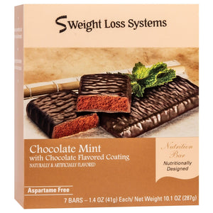 Weight Loss Systems Protein Snack Bars - Chocolate Mint, 7 Bars/Box - Protein Bars - Nashua Nutrition