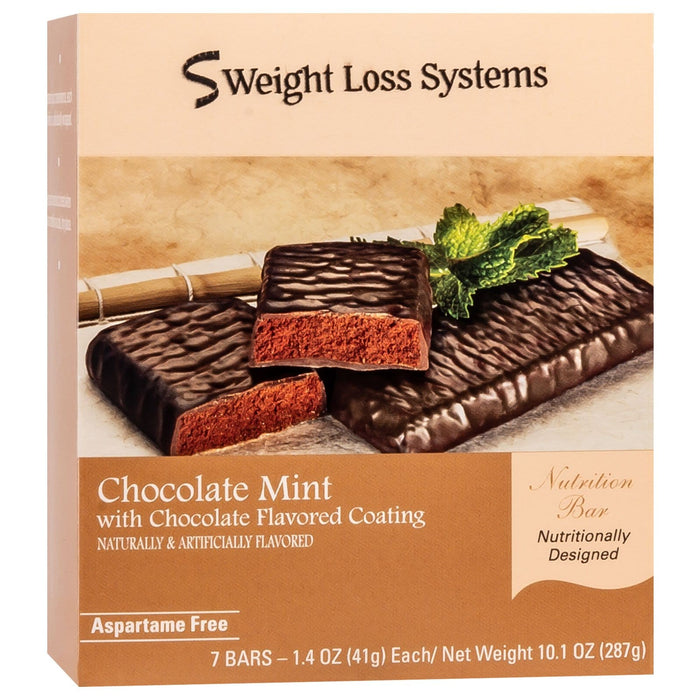 Weight Loss Systems Protein Snack Bars - Chocolate Mint, 7 Bars/Box