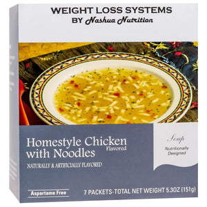 Weight Loss Systems Protein Soup - Homestyle Chicken with Noodles - 7/Box - Hot Soups - Nashua Nutrition