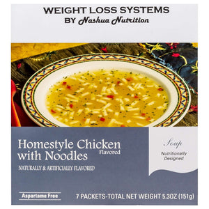 Weight Loss Systems Protein Soup - Homestyle Chicken with Noodles - 7/Box - Hot Soups - Nashua Nutrition