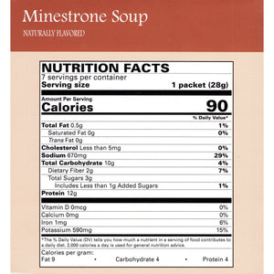 Weight Loss Systems Protein Soup - Minestrone - 7/Box - Hot Soups - Nashua Nutrition