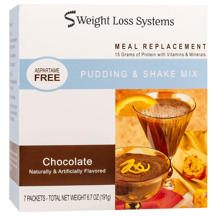 Weight Loss Systems Pudding & Shake - Chocolate - Aspartame Free - 7/Box