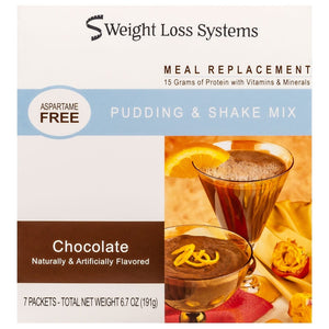 Weight Loss Systems Pudding & Shake - Chocolate - Aspartame Free - 7/Box - Shake & Puddings - Nashua Nutrition