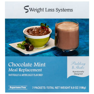 Weight Loss Systems Pudding & Shake - Chocolate Mint - Aspartame Free - 7/Box - Shake & Puddings - Nashua Nutrition