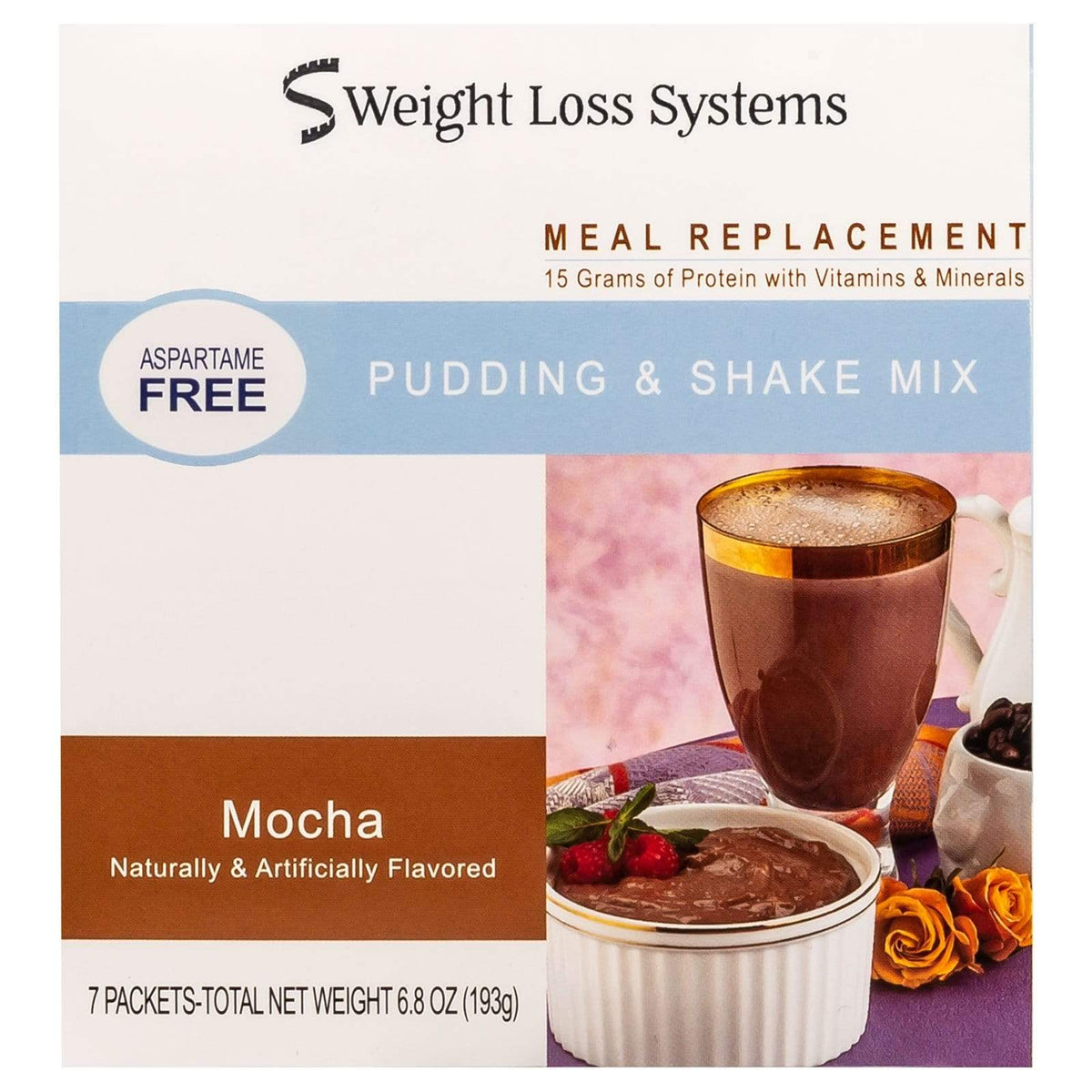 Weight Loss Systems Pudding & Shake - Mocha - Aspartame Free - 7/Box - Shake & Puddings - Nashua Nutrition