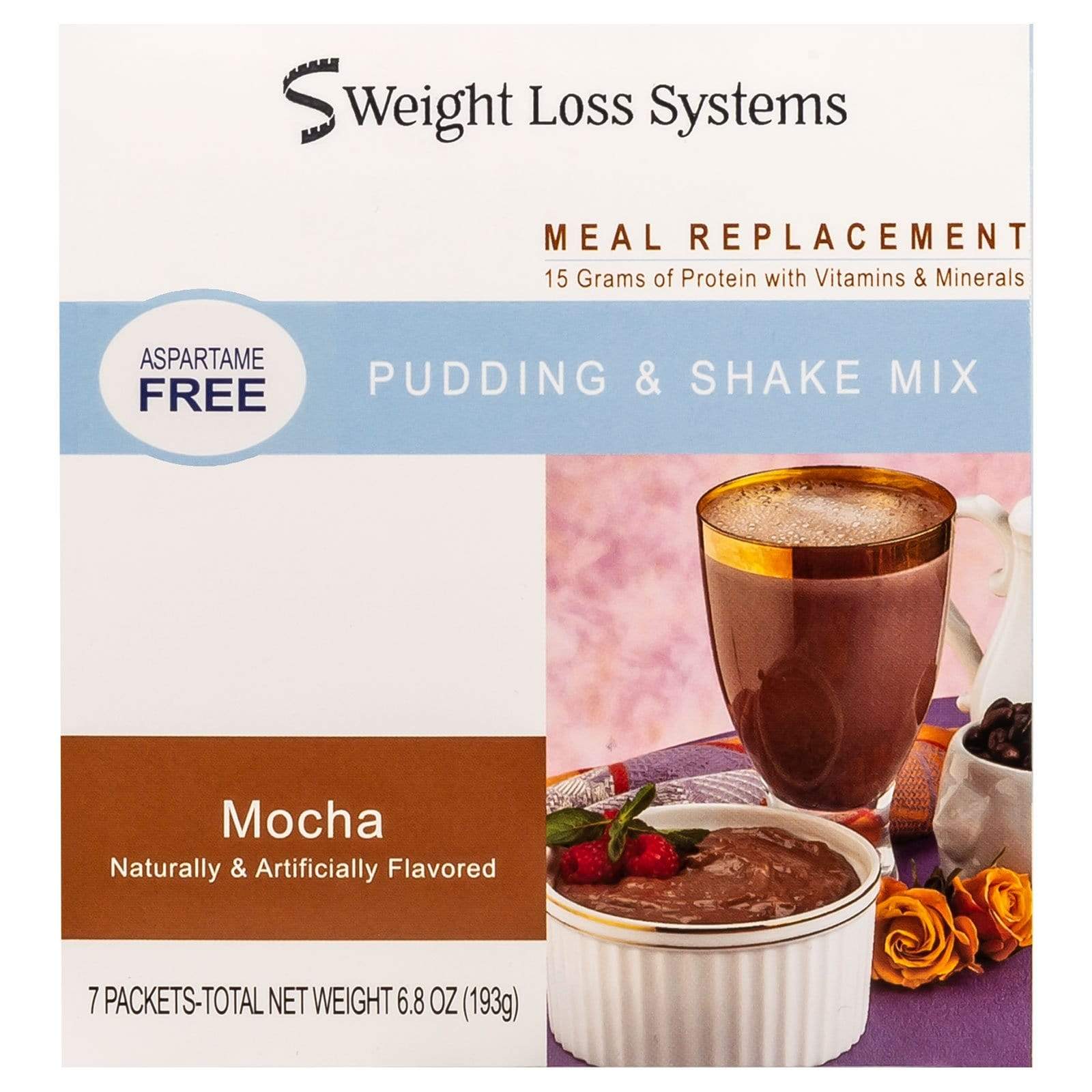 Weight Loss Systems Pudding & Shake - Mocha - Aspartame Free - 7/Box - Shake & Puddings - Nashua Nutrition