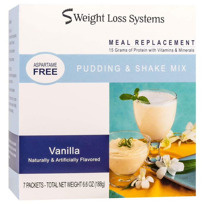 Weight Loss Systems Pudding & Shake - Vanilla - Aspartame Free - 7/Box